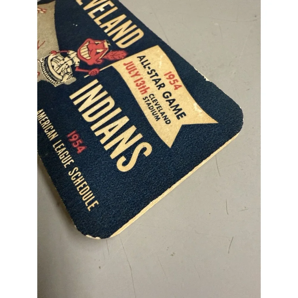 1954 Baseball Cleveland Indians Schedule Ticket Press Media Guide Roster Program